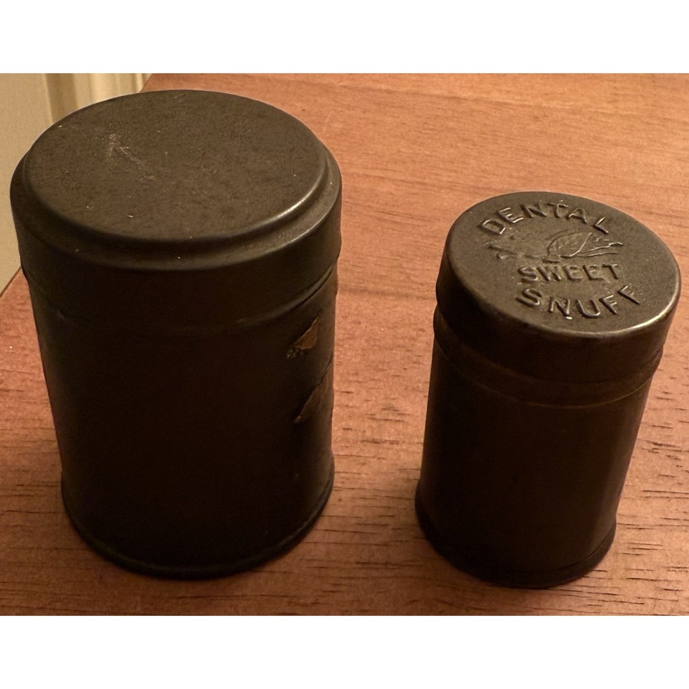 2 Vintage Garrett‎ Sweet Snuff Cans. 1 Dental Sweet Snuff Other Plain